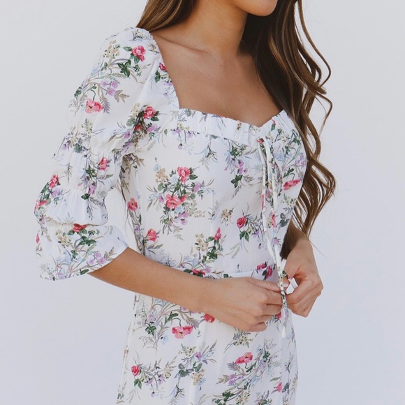 Floral Boho MIDI Dress - Picture 2 of 3